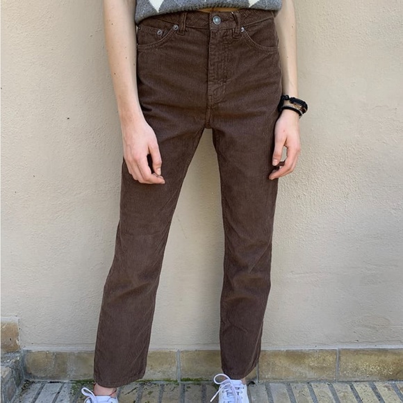 Subdued High Rise Straight Corduroy Boyfriend Pants - Picture 1 of 4